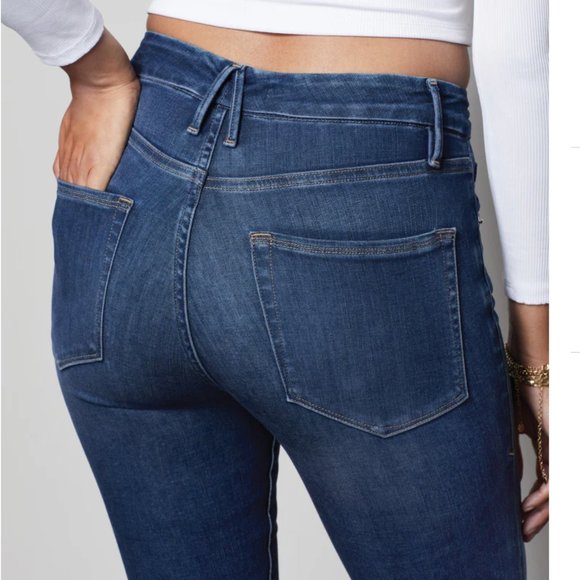 NWT Good American | Good Waist Crop Raw Edge - Picture 3 of 7